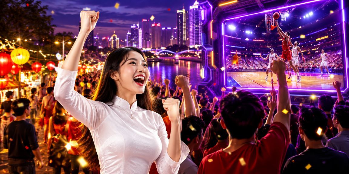 Người phụ nữ áo dài tại Hà Nội xem kết quả bóng rổ NBA qua ứng dụng điện thoại